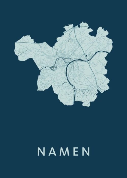 Namen Feldgrau Stadskaart Poster Kopen