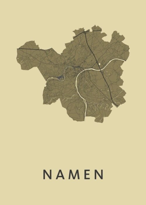 Namen GoldenRod Stadskaart Poster Kopen