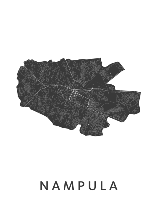Nampula Stadskaart Poster Kopen