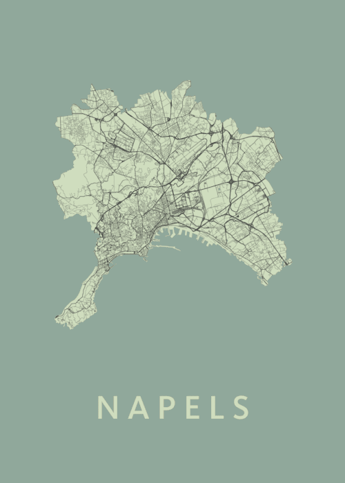 Napels Olive Stadskaart Poster Kopen