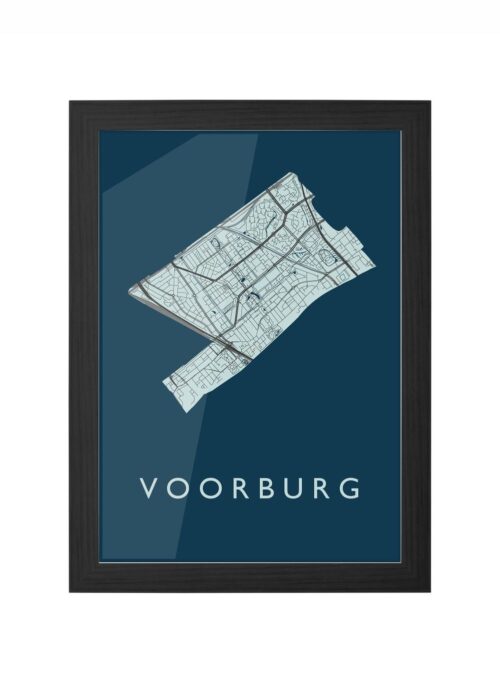 Voorburg Navy Ingelijst in Zwart lijst Kopen | Kunst in Kaart