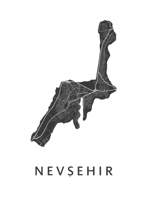 Nevşehir Stadskaart Poster Kopen