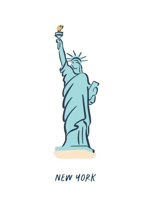 Vrijheidsbeeld New York — Illustratie Poster
