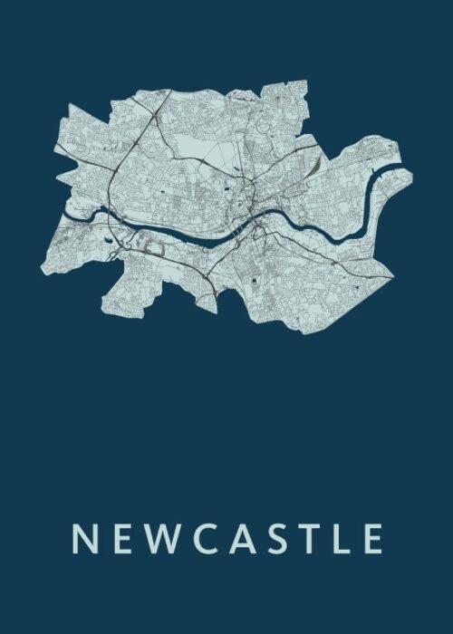 Newcastle Navy Stadskaart Poster Kopen