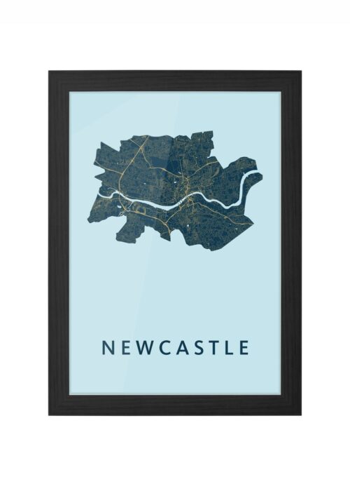 Newcastle Prussian Ingelijst in Zwart lijst Kopen | Kunst in Kaart