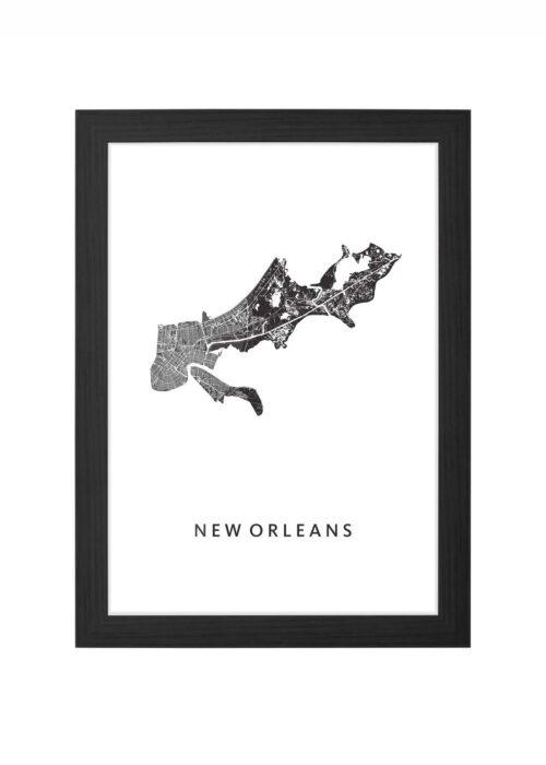 New Orleans Ingelijst in Zwart lijst Kopen | Kunst in Kaart