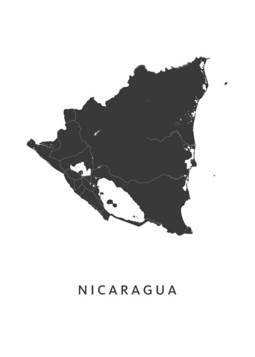 Nicaragua landkaart poster