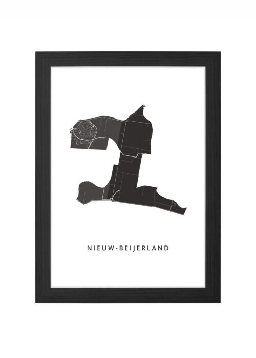 Nieuw-Beijerland Ingelijst in Zwart lijst Kopen | Kunst in Kaart