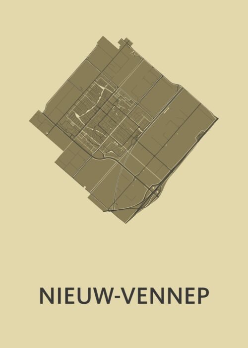 Nieuw-Vennep GoldenRod Stadskaart Poster Kopen