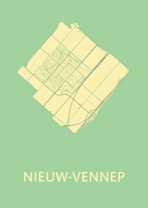 Nieuw-Vennep Spring Stadskaart Poster Kopen