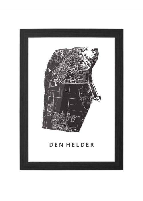 Den Helder White Ingelijst in Zwart lijst Kopen | Kunst in Kaart
