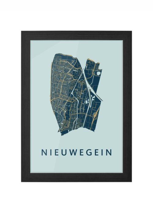 Nieuwegein Prussian Ingelijst in Zwart lijst Kopen | Kunst in Kaart