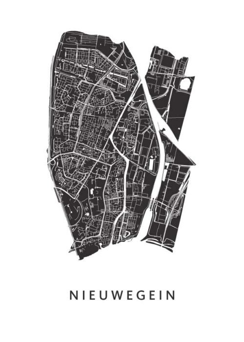 Nieuwegein White Stadskaart Poster Kopen