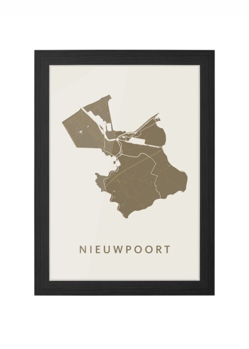 Nieuwpoort Gold Ingelijst in Zwart lijst Kopen | Kunst in Kaart