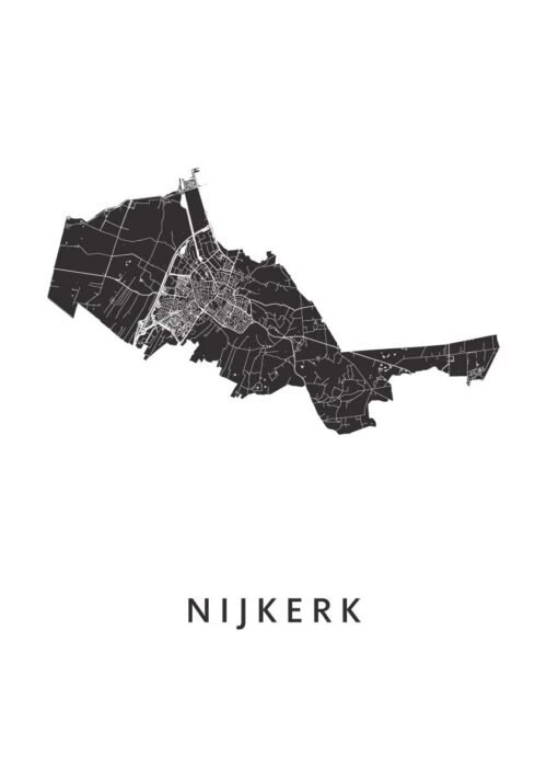 Nijkerk Stadskaart Poster Kopen