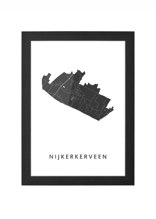 Nijkerkerveen Ingelijst in Zwart lijst Kopen | Kunst in Kaart