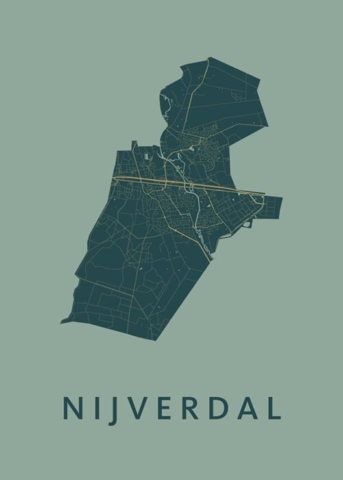 Nijverdal Amazon Stadskaart Poster Kopen