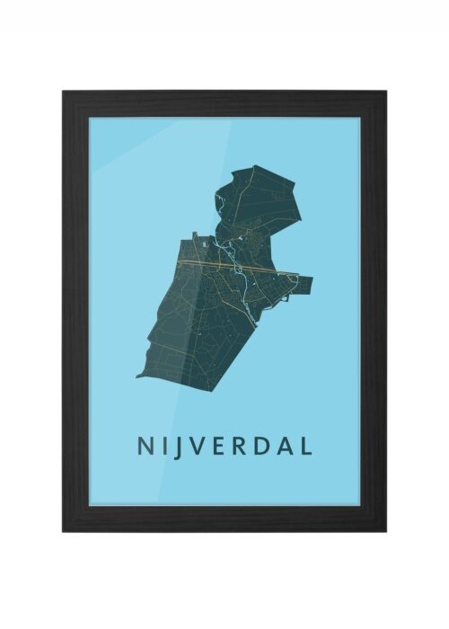 Nijverdal Azure Ingelijst in Zwart lijst Kopen | Kunst in Kaart