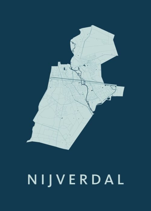 Nijverdal Feldgrau Stadskaart Poster Kopen