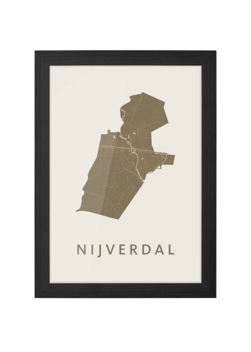 Nijverdal Gold Ingelijst in Zwart lijst Kopen | Kunst in Kaart