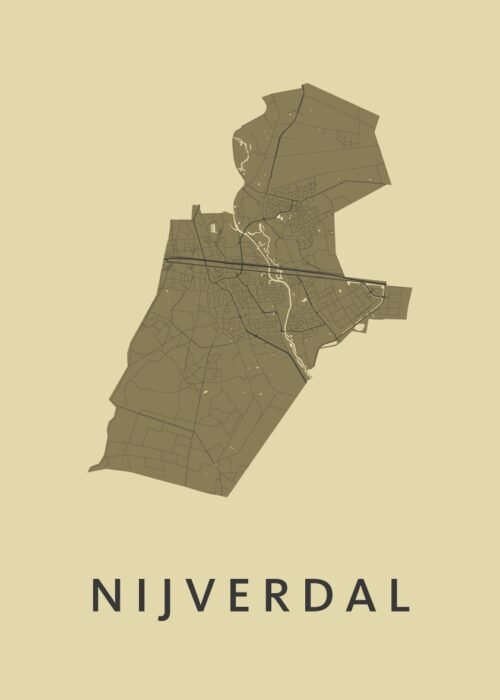 Nijverdal GoldenRod Stadskaart Poster Kopen
