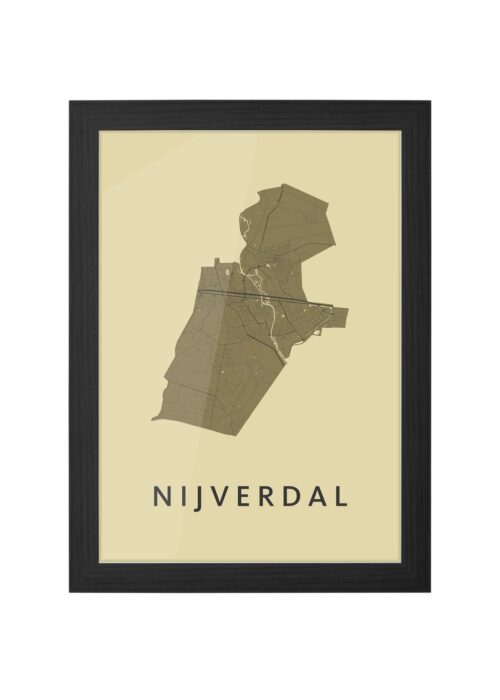 Nijverdal GoldenRod Ingelijst in Zwart lijst Kopen | Kunst in Kaart