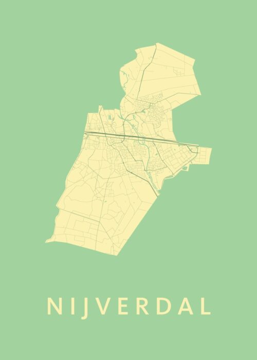 Nijverdal Spring Stadskaart Poster Kopen
