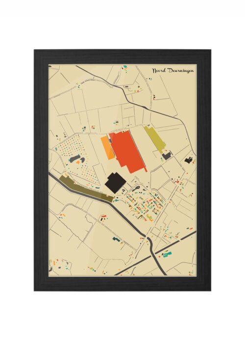 Noord Deurningen Ingelijst in Zwart lijst Kopen | Kunst in Kaart