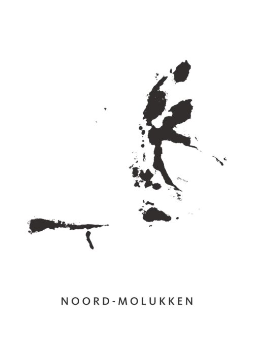 Noord-Molukken Kaart Poster