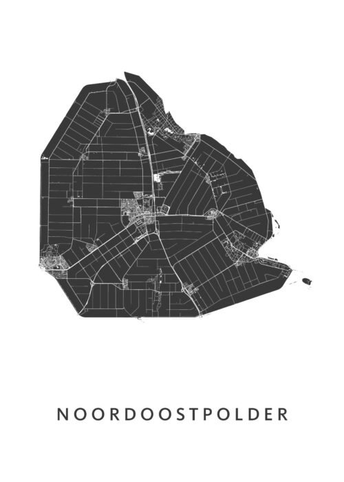 De Noordoostpolder Kaart Poster