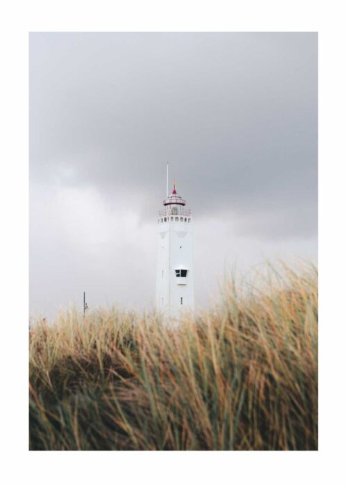 Vuurtoren van Noordwijk aan Zee Foto print Poster