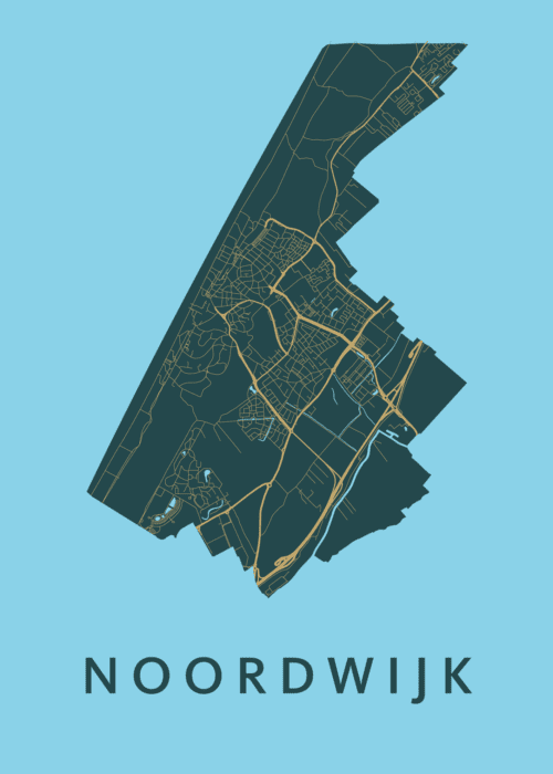 Noordwijk Stadskaart poster