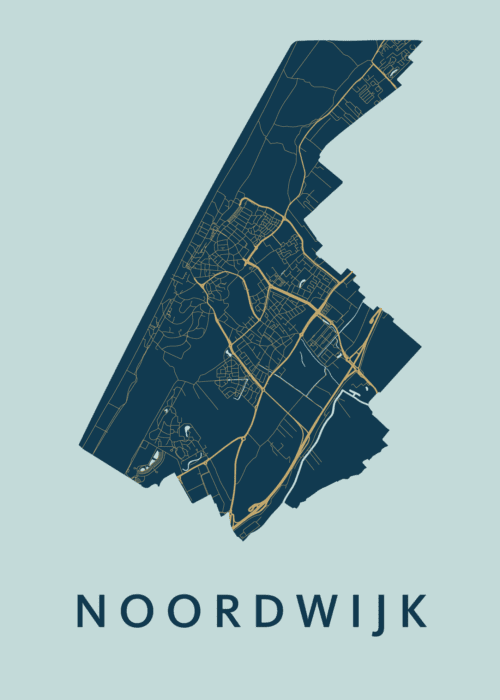 Noordwijk Stadskaart poster