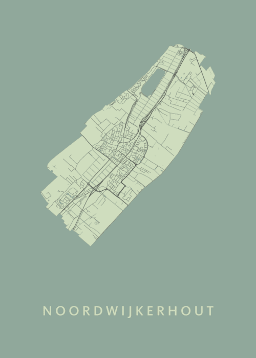 Noordwijkerhout Olive Stadskaart Poster Kopen