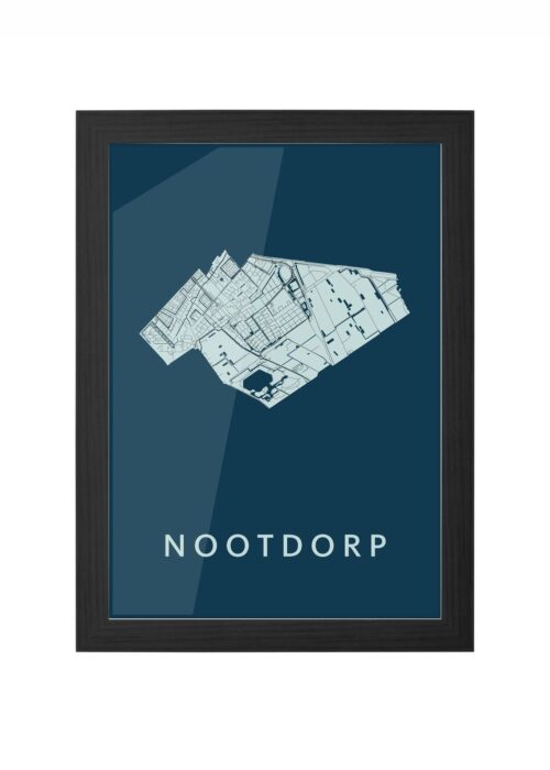 Nootdorp Navy Ingelijst in Zwart lijst Kopen | Kunst in Kaart