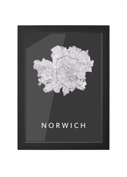 Norwich Black Ingelijst in Zwart lijst Kopen | Kunst in Kaart