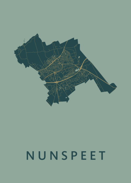 Nunspeet Stadskaart poster Amazon