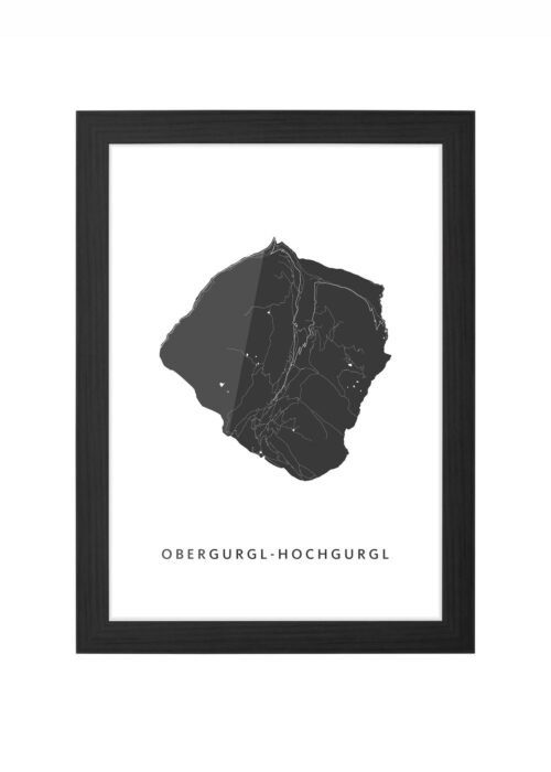 Obergurgl-Hochgurgl Ingelijst in Zwart lijst Kopen | Kunst in Kaart