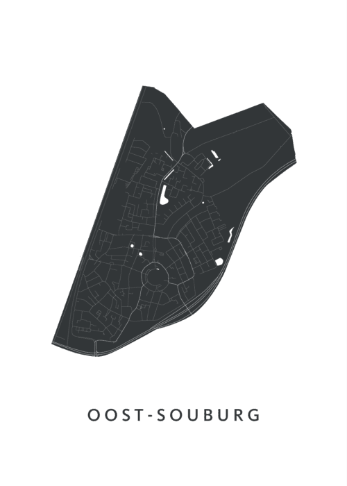 Oost-Souburg Stadskaart Poster Kopen