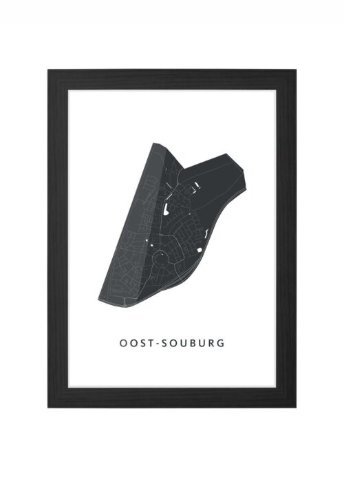 Oost-Souburg Ingelijst in Zwart lijst Kopen | Kunst in Kaart