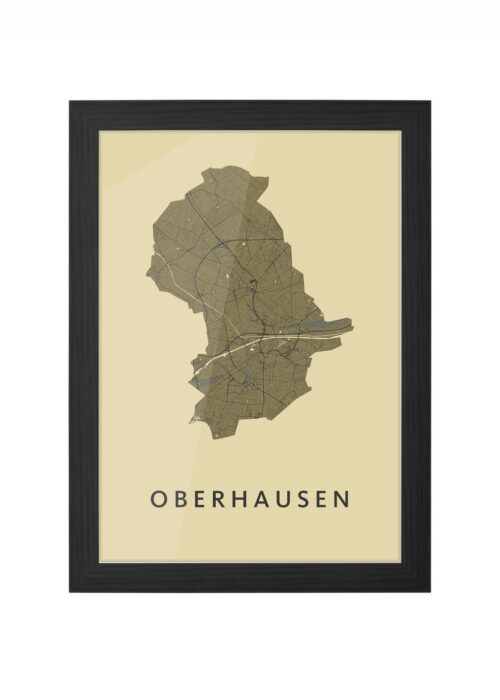 Oberhausen GoldenRod Ingelijst in Zwart lijst Kopen | Kunst in Kaart