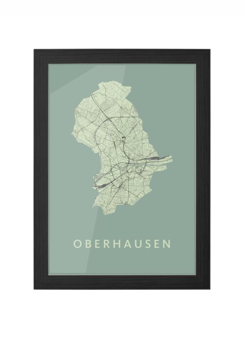 Oberhausen Olive Ingelijst in Zwart lijst Kopen | Kunst in Kaart