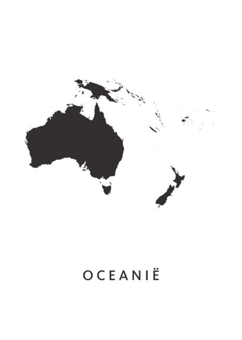 Oceanië kaart Poster