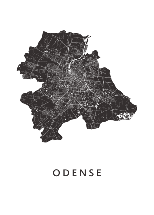 Odense Stadskaart Poster Kopen