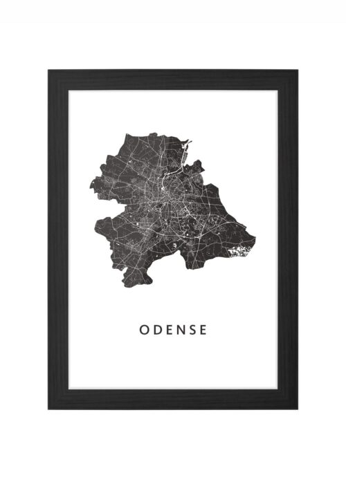 Odense Ingelijst in Zwart lijst Kopen | Kunst in Kaart