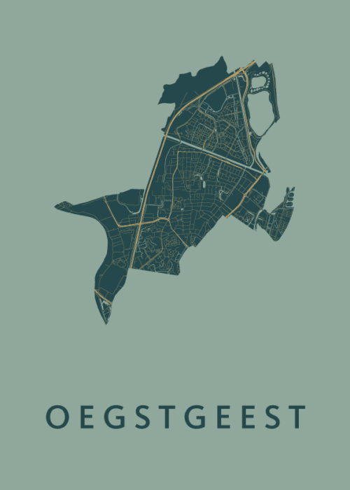 Oegstgeest Amazon Stadskaart Poster Kopen