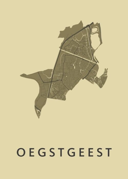 Oegstgeest GoldenRod Stadskaart Poster Kopen