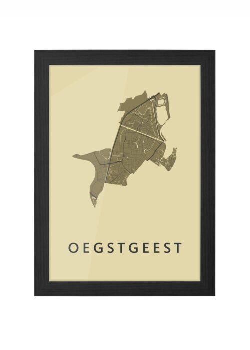 Oegstgeest GoldenRod Ingelijst in Zwart lijst Kopen | Kunst in Kaart