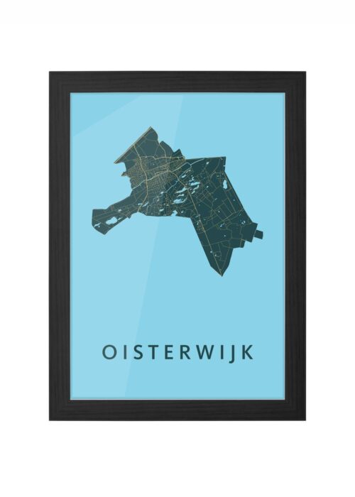 Oisterwijk Azure Ingelijst in Zwart lijst Kopen | Kunst in Kaart