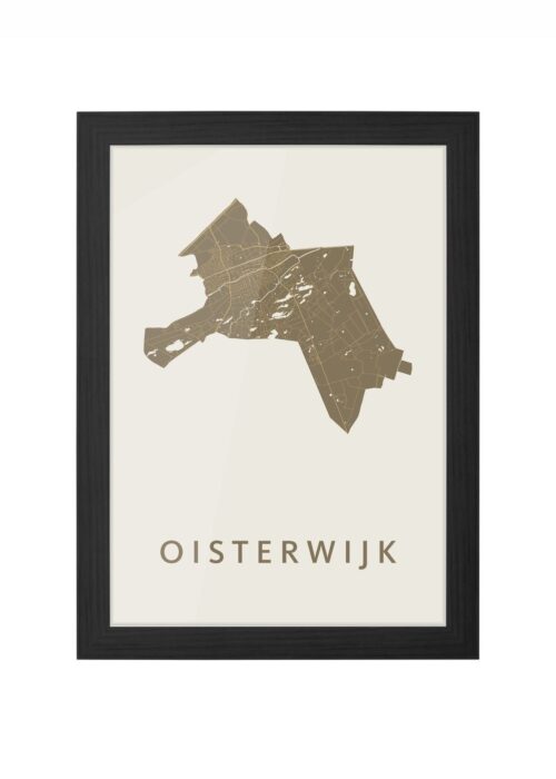 Oisterwijk Gold Ingelijst in Zwart lijst Kopen | Kunst in Kaart